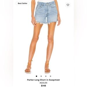 Agolde Parker Long Jean Shorts